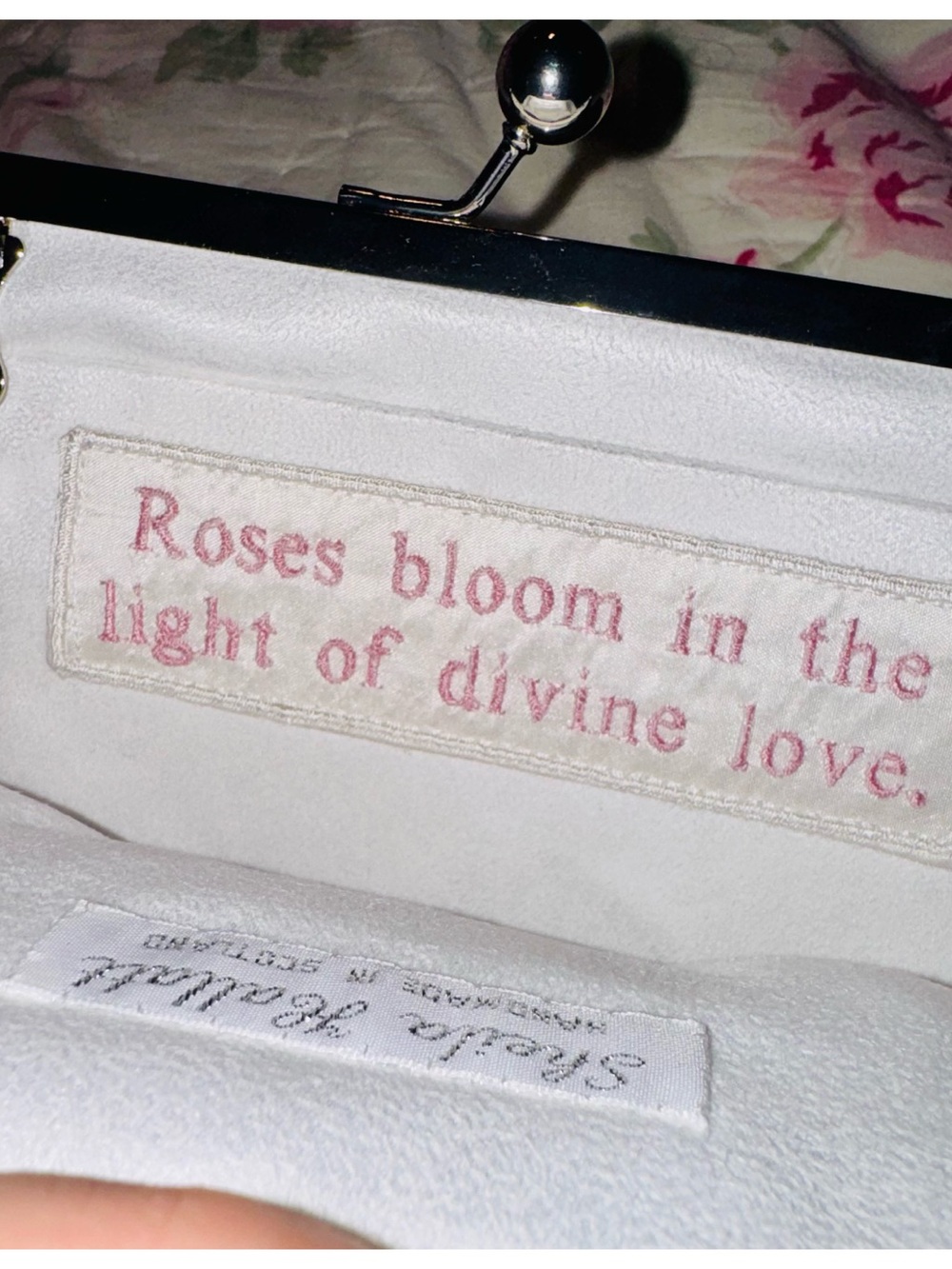Pink Roses Clutch Crossbody - Picture 10 of 12